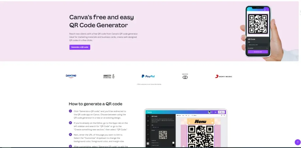 Canvas Free QR Code Generator